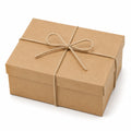 Scatola regalo 25 x 20 x 8 cm in carta kraft marrone con chiusura a spago stile rustico